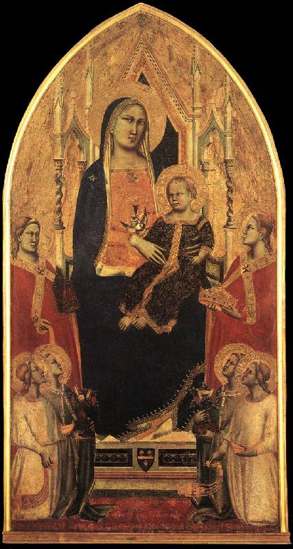 GADDI, Taddeo Madonna and Child Enthroned with Angels and Saints sd Germany oil painting art